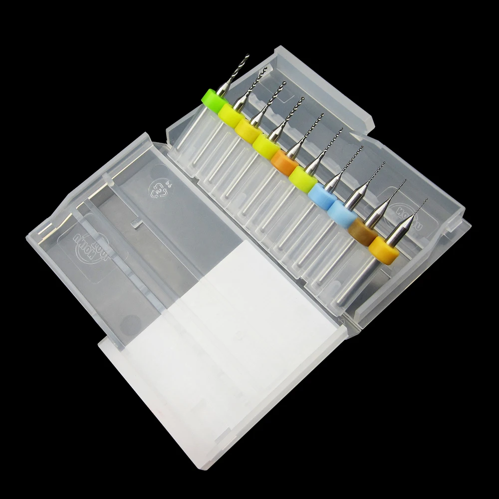 10 teile/satz 0,3-1,2mm PCB Leiterplatte Hartmetall Micro Bohrer Werkzeug Set Integrierte Schaltkreise