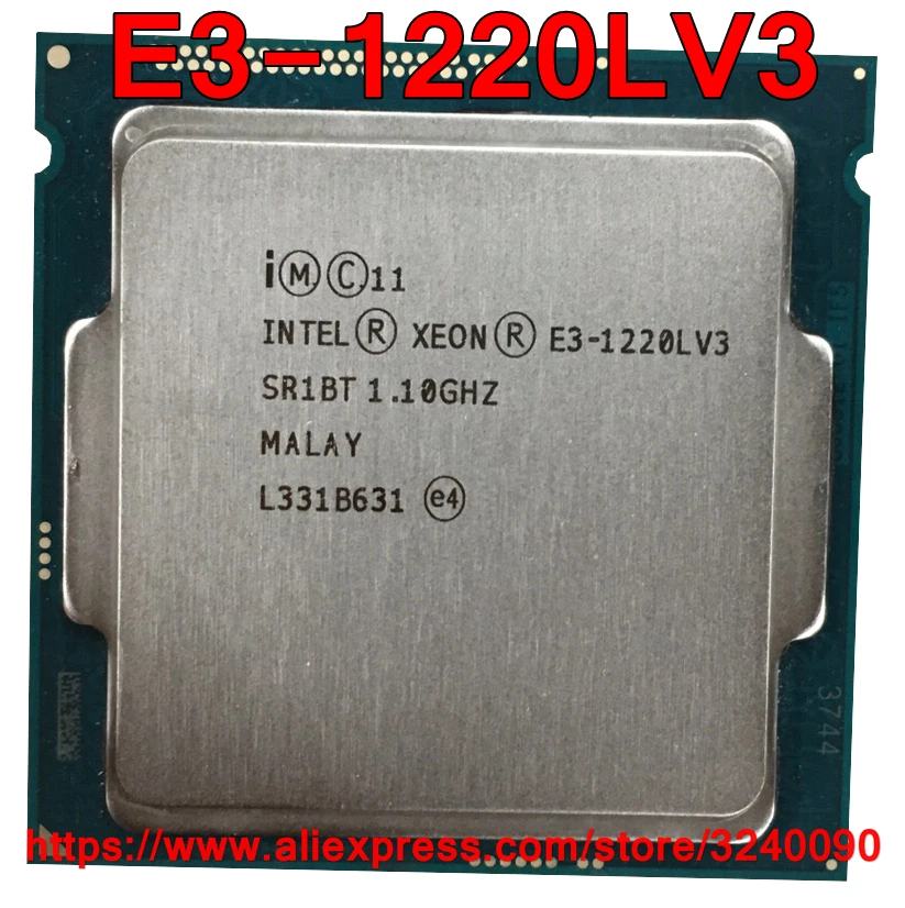 Original Intel CPU Xeon E3-1220LV3 Processor 1.10GHz 4M 13W Dual-Core E3 1220LV3 LGA1150 free shipping E3-1220L V3 E3 1220L V3