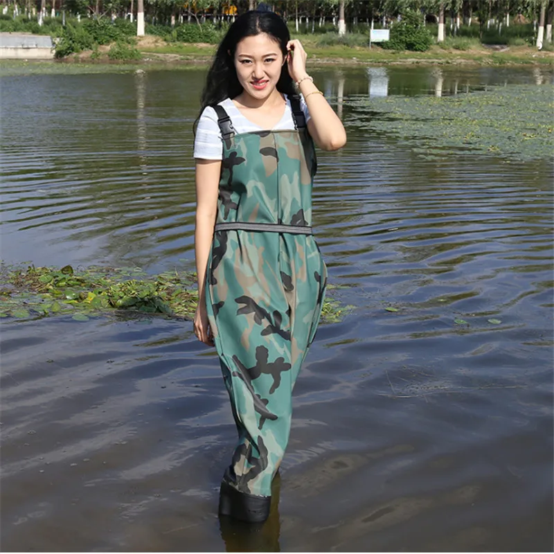 Waterproof Camo Fishing Boots, Wader for Fishing Waders Shoes, Fish Pants Overalls, Breathable Chest Waders, Wading Boots