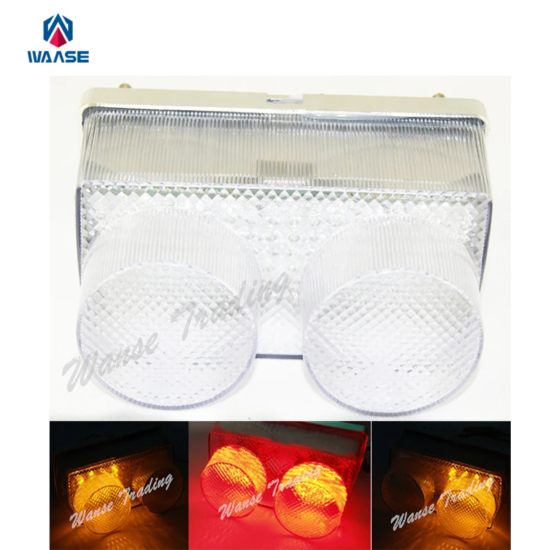 

Задние Тормозные Сигналы поворота waase, индикатор поворота, встроенный светодиодный светильник, прозрачная лампа для YAMAHA YZF-R1 YZFR1 98-99 1998-1999