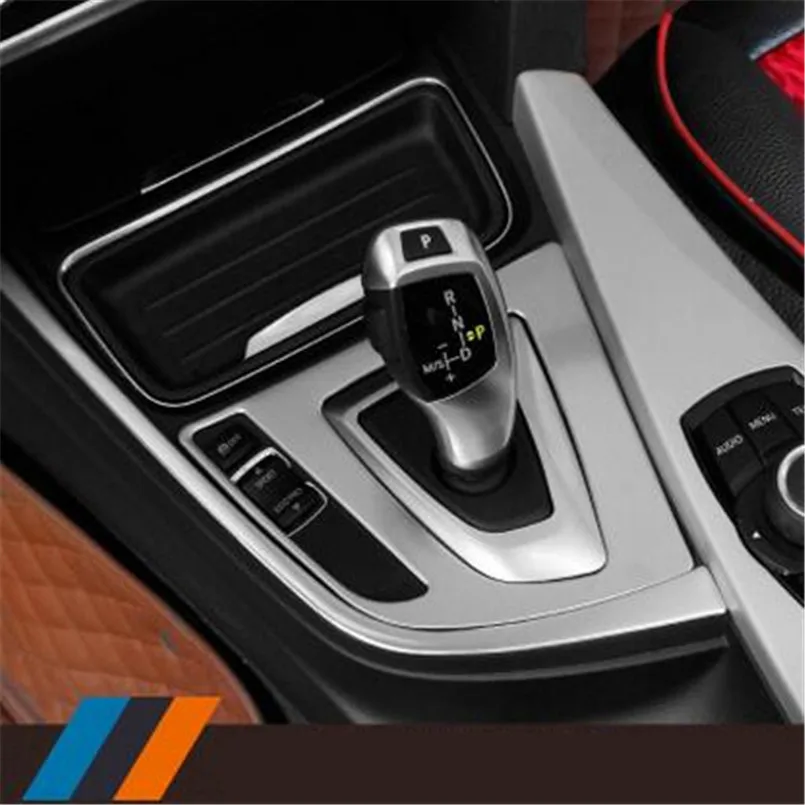 Car styling Stainless Steel Gear Shift cover decaration Frame trim for BMW 3-Series F30 F31 F32 F34 F35 316 320 325 328 335 3GT