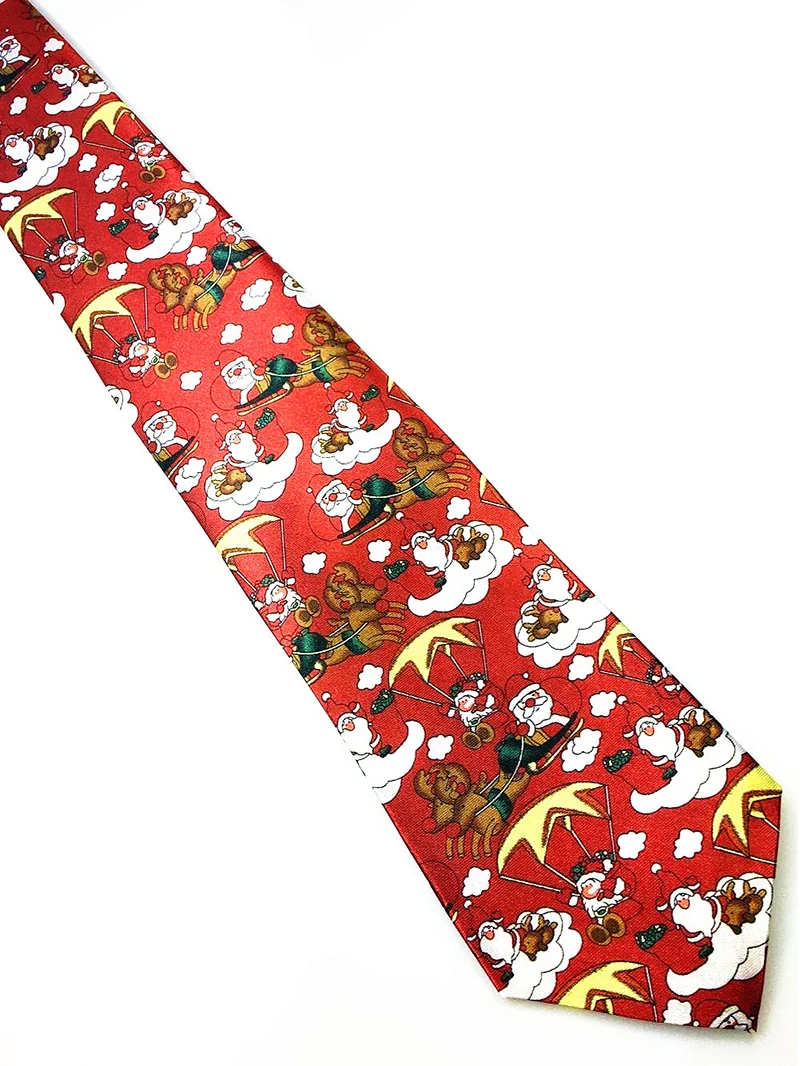 GUSLESON 2017 New Design Christmas Tie 9.5cm Style Men\'s Fashion Neckties Helloween Festival Tie Soft Designer Character Necktie