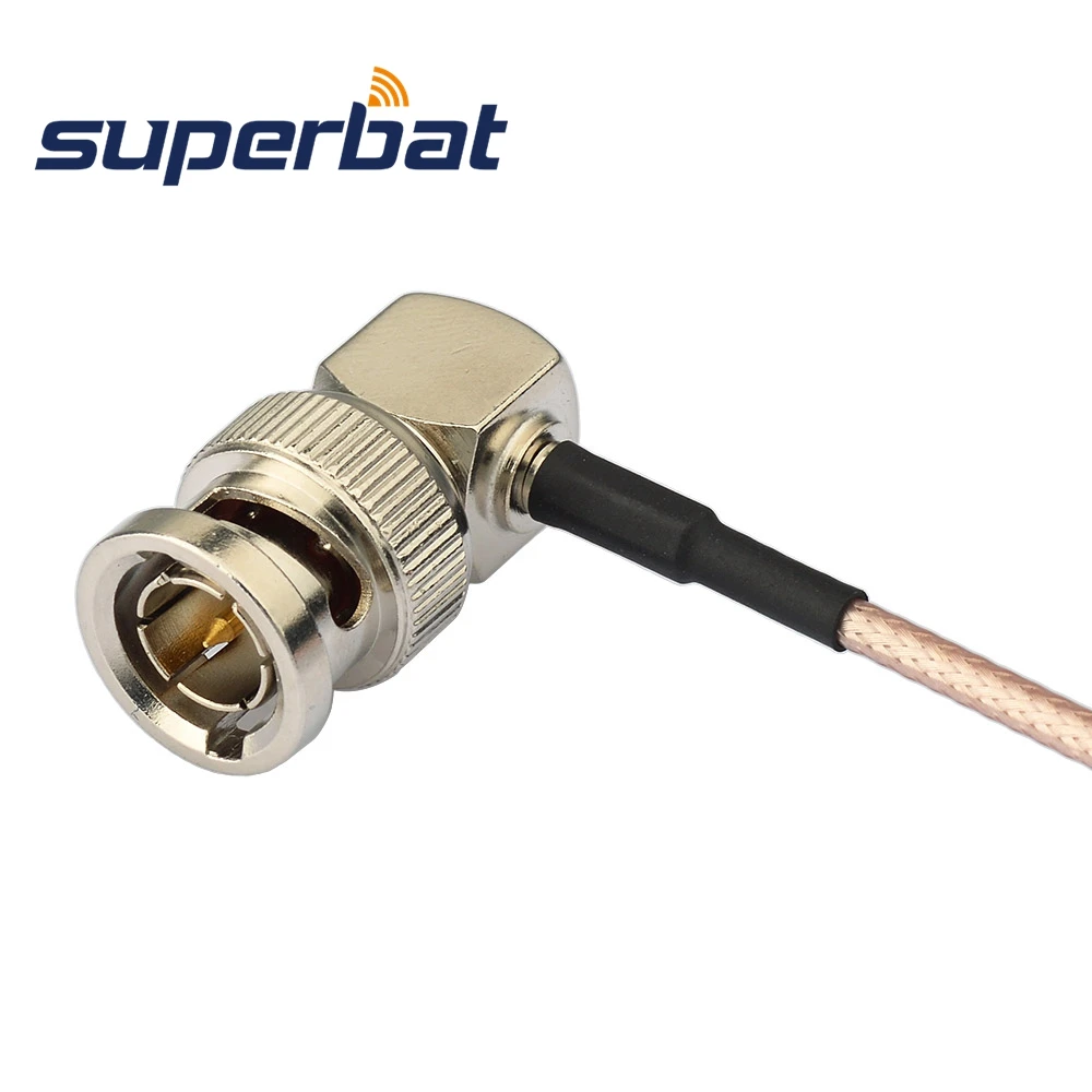 Superbat 6G-SDI مسجل كابل BNC التوصيل الزاوية اليمنى إلى DIN 1.0/2.3 ذكر RG179 30 سنتيمتر كابل PIgtail لمساعدة الفيديو Blackmagic #4