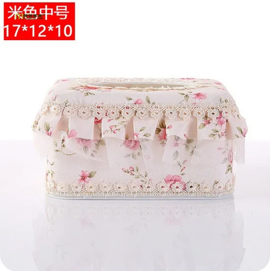 1PC European-style garden storage box lace romantic of household art car napkin paper tissue box sitting room cloth LF 001