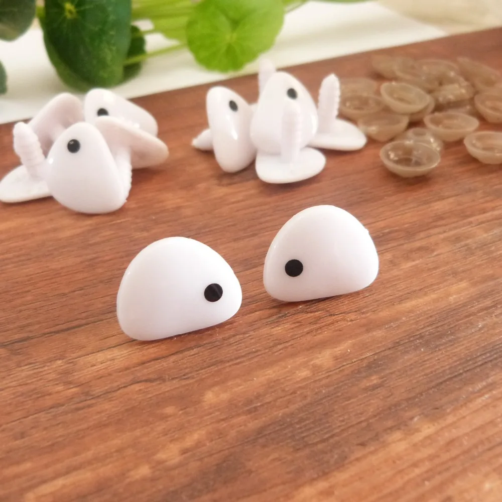 

16x20mm white color plastic safety animal toy comical eyes & soft washer for diy doll findings-20pcs-50pcs-100pcs option