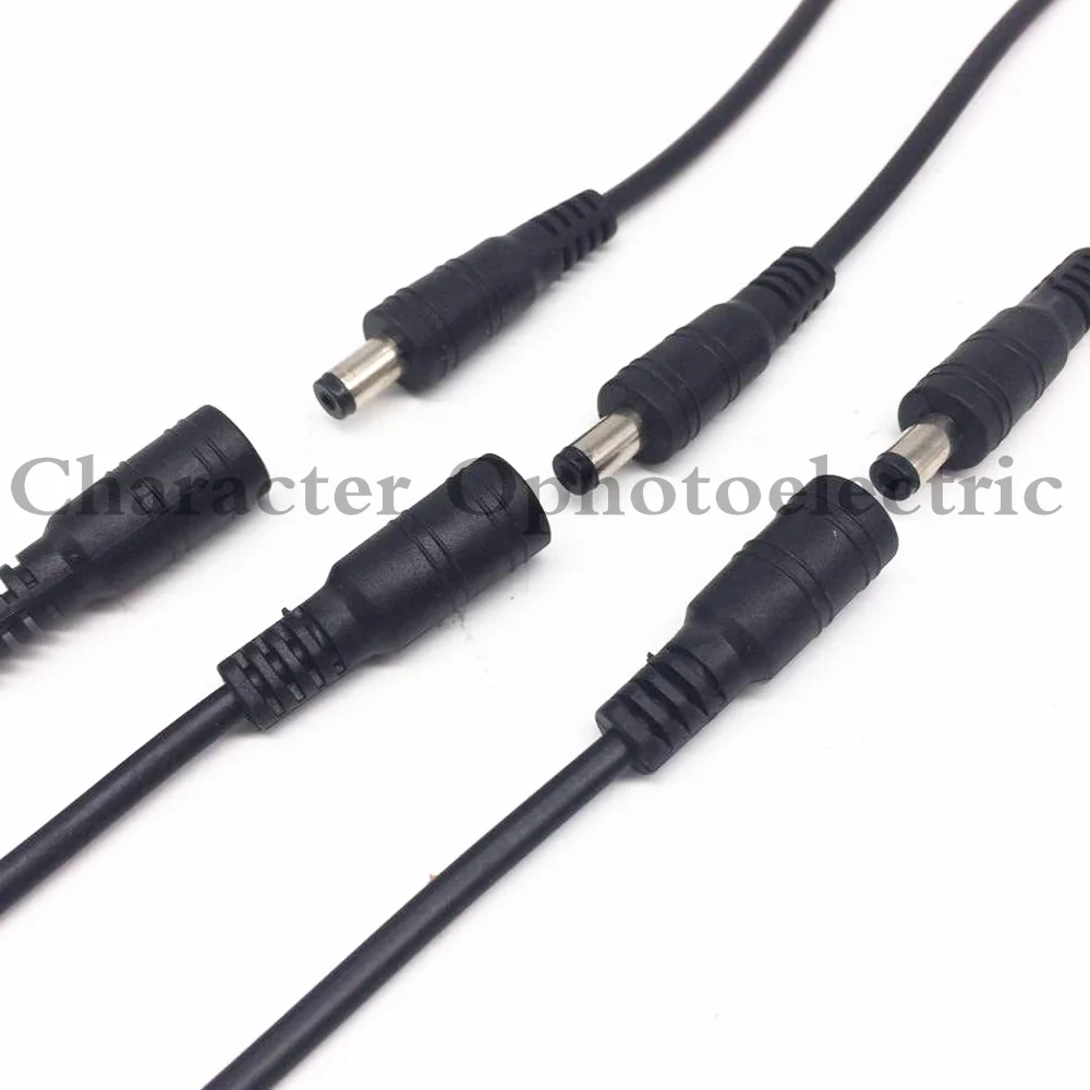 

Hot Sell DC 5.5x2.1 male female Connector Plug Cable Wire For CCTV Camera and 3528 5050 LED Strip Light