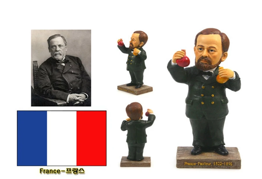 Hand-painted France Louis Pasteur Creative Resin Crafts World Celebrity Statue Tourism Souvenir Gifts Collection Home Decor