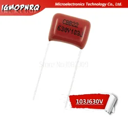 20PCS 630V103J 0.01UF Pitch 10MM 10NF 630V 103 igmopnrq CBB Polypropylene film capacitor new