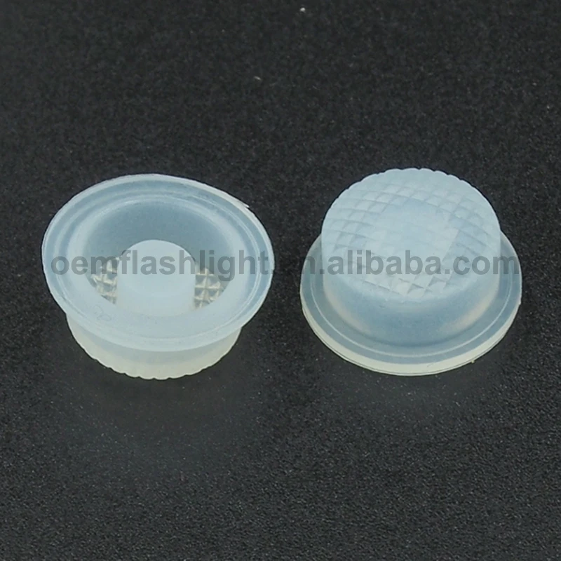 14mm(D) x 8mm(H) Silicone Tailcaps - Transparent (10 pcs)