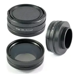 37mm CPL + UV Filter Kits 2 in 1 Lens Protector + gopro Adapter Ring For GoPro HD Hero 3 3+ 4