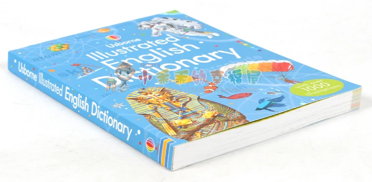 Usborne Illustrated English Dictionary Children Learning Words Book Tool Over 1000 Illustrations Color Picture