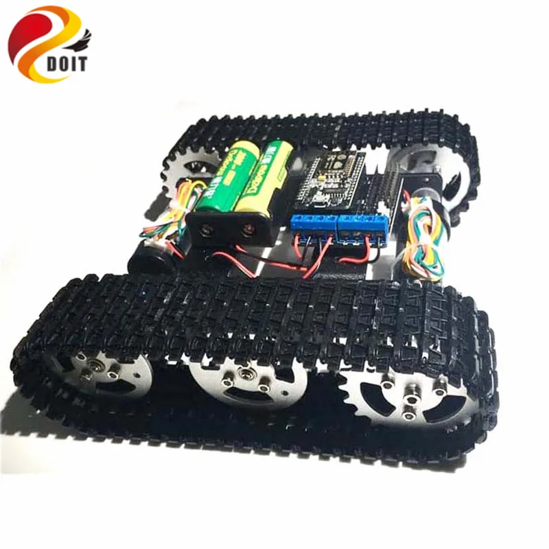 DOIT Mini T100 Crawler Robot Tank Car Chassis with Nodemcu Wireless WiFi Controller Kit Tracked Robot Competition DIY RC Toy kit