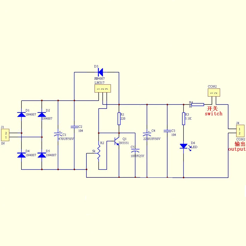 LM317 DIY ชุด1A DC 5V-35V Step-Down โมดูล AC/DC แรงดันไฟฟ้า Regulator พร้อมสวิตช์เปิด/ปิด