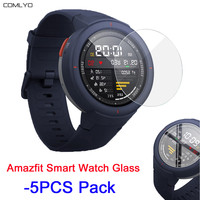 5PCS PACK Smart Watch film For xiaomi Huami Amazfit verge lite Glass Screen Protector Tempered 9H 2.5D Premium HD Guard