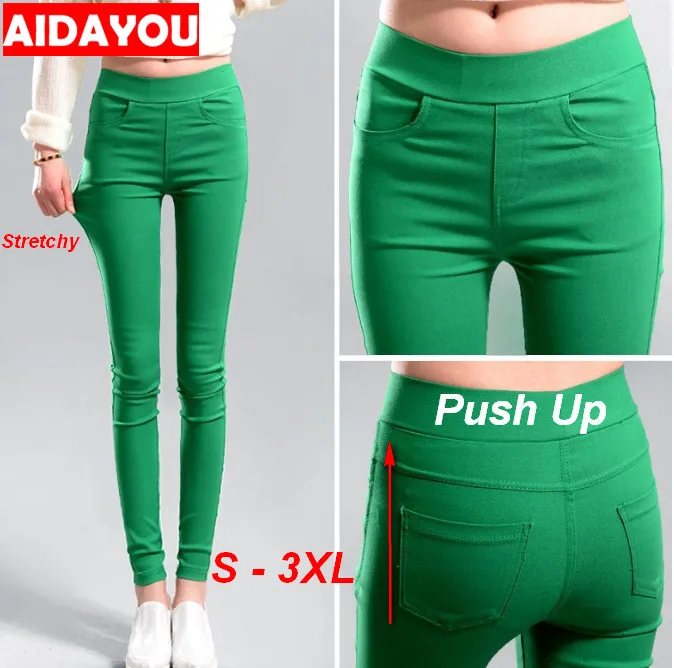 High Elastic Pants Womens Pencil Push Up Butt Lifting Straight Comfort Korean Style XL Good Stretchy Trouses
