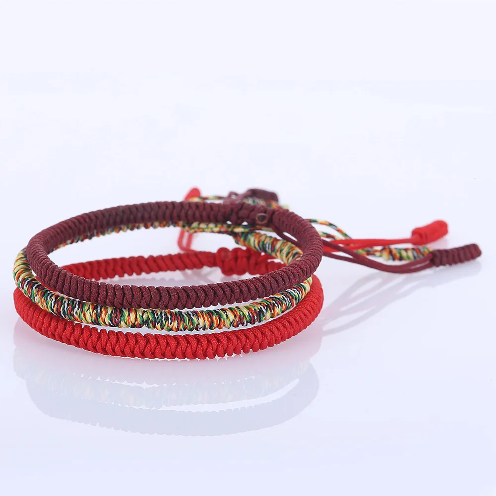 Handmade Knots Rope Bracelet Tibetan Buddhist Lucky Charm Tibetan Bracelets & Bangles For Women Men Gift