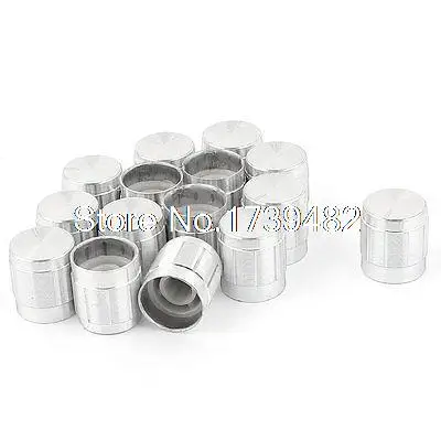 15 Pcs Aluminum 6mm Knurled Shaft Insert Dia Potentiometer Control Knobs