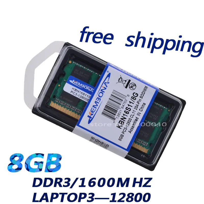 

KEMBONA NEW laptop memory chips RAM DDR3 1600 8G 1.5V PC3-12800 notebook memory all compatible are supported