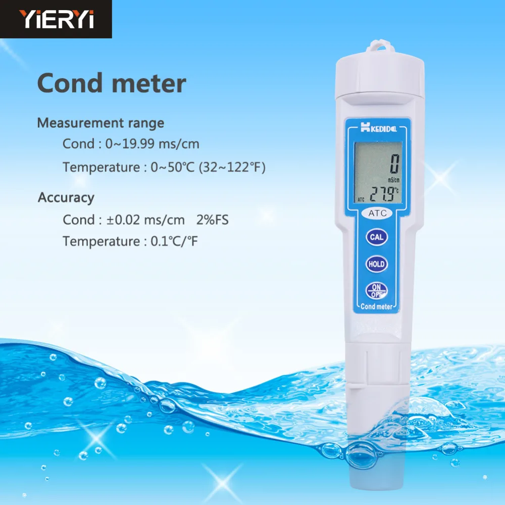 

Portable CT3031 Pen Type Digital Waterproof Conductivity Meter Conductance Pen Water Quality Tester