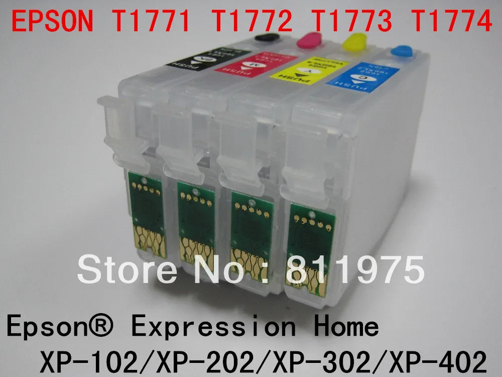 T1711-T1714 T1701 перезаправляемый картридж для принтера Epson XP-103 XP-203 XP-207 XP-313 XP-413 XP-303 XP-306 XP-33 XP-406