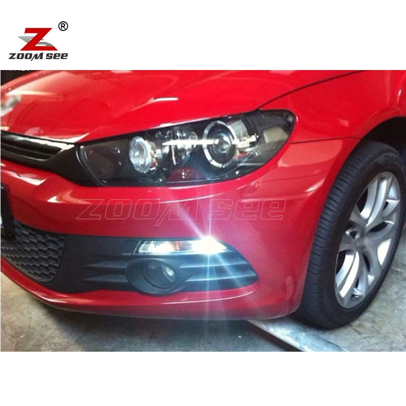 White LED plate bulb + Parking lamp + Under mirror + LED Reverse tail lights exterior for scirocco R 3R (09-14)