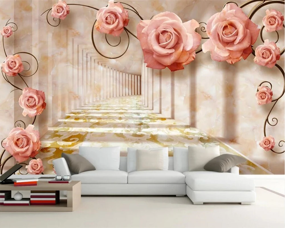 

Beibehang Custom wallpaper stone 3D space TV background wallpaper home decor living room bedroom background murals 3d wallpaper