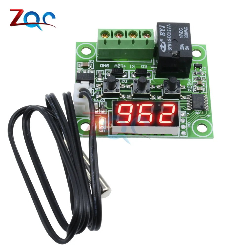 W1209WK W1209 DC 12V AC 110V 220V Digital Thermostat Temperature Controller Regulator Thermoregulator Incubator Sensor Meter NTC