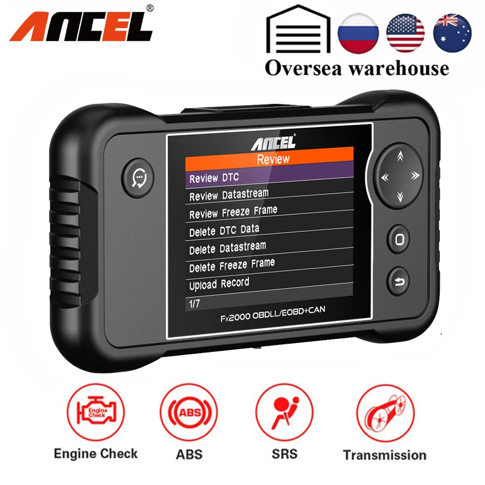 ANCEL FX2000 Automotive Obd2 Scanner Professional Auto ABS SRS AT Airbag Transmission Multi Language Obd 2 Car Diagnostic Tool