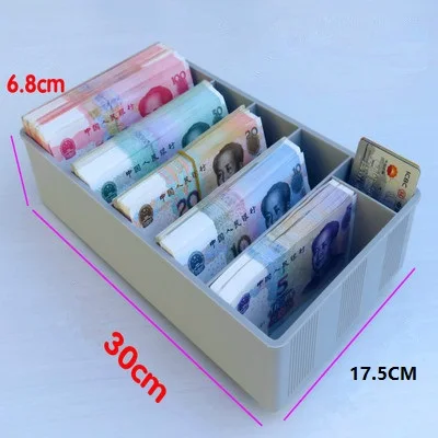 Money Counter case Cash Tray Drawer Register Insert Tray Replacement Plastic Bills Coins Compartments Money Storage Box Store