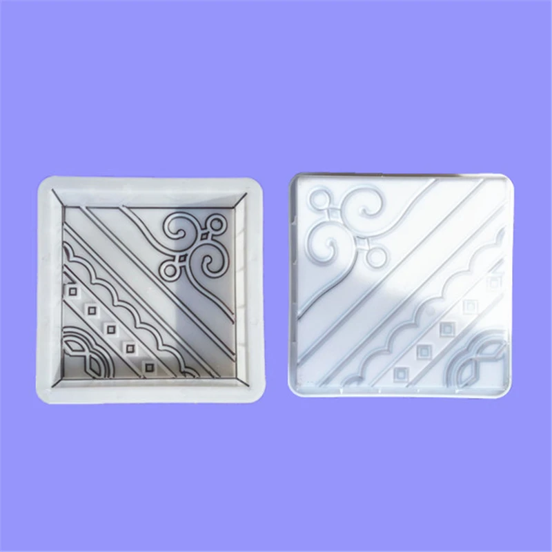 Plastic Brick Mold  DIY Square Garden Path Concrete Flower Shape Paving Propylene Pavement Walkway Garden Buildings Accessories