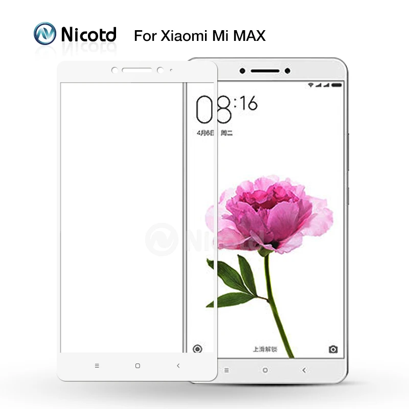 Tempered Glass For Xiaomi Max/Xiaomi Mi Max Mobile Phone 6.44 Inch Safety Full Cover Screen Protector Full Screen Film Glass