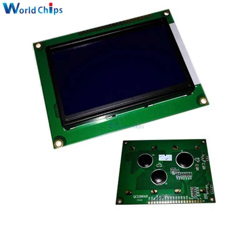 12864 128X64 Dots Grafische Geel Groen/Blauwe Kleur Met Backlight Lcd Display Module Voor Arduino Raspberry Pi diy Kit