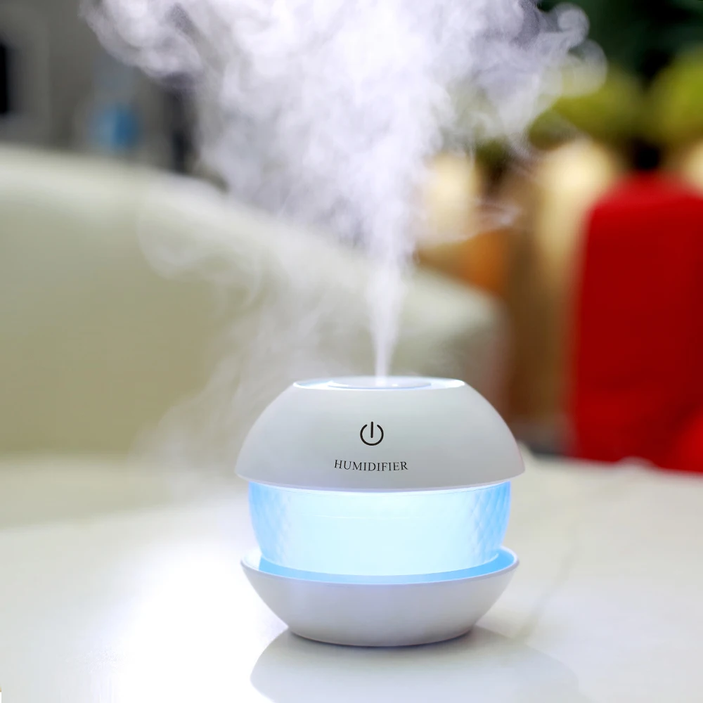 

Mini 150ml round magic crystal shape USB Air humidifier Aroma Essential Oil Diffuser LED Lights mist maker