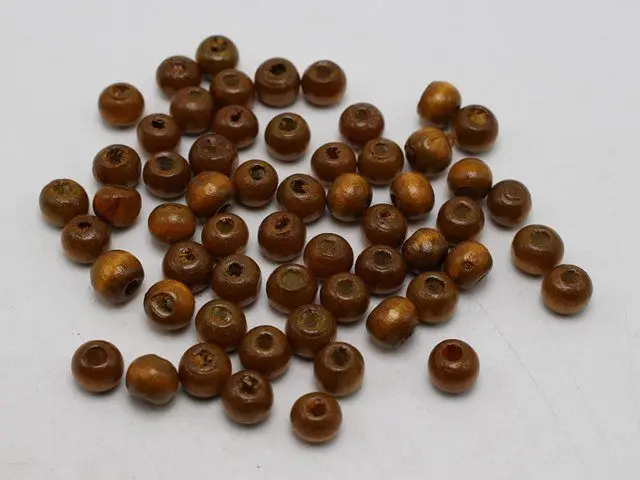 500 Pcs Coffee 8mm Round Wood Beads~Wooden Spacer Beads Jewelry Making