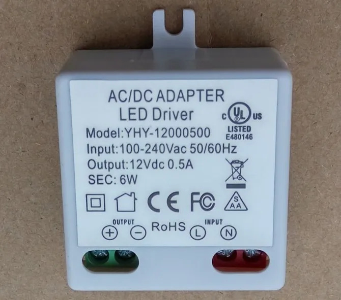 CE UKCA 12V 6w 0.5A 100V-240V Lighting Transformers high quality safe Driver for LED strip 3528 5050 power supply