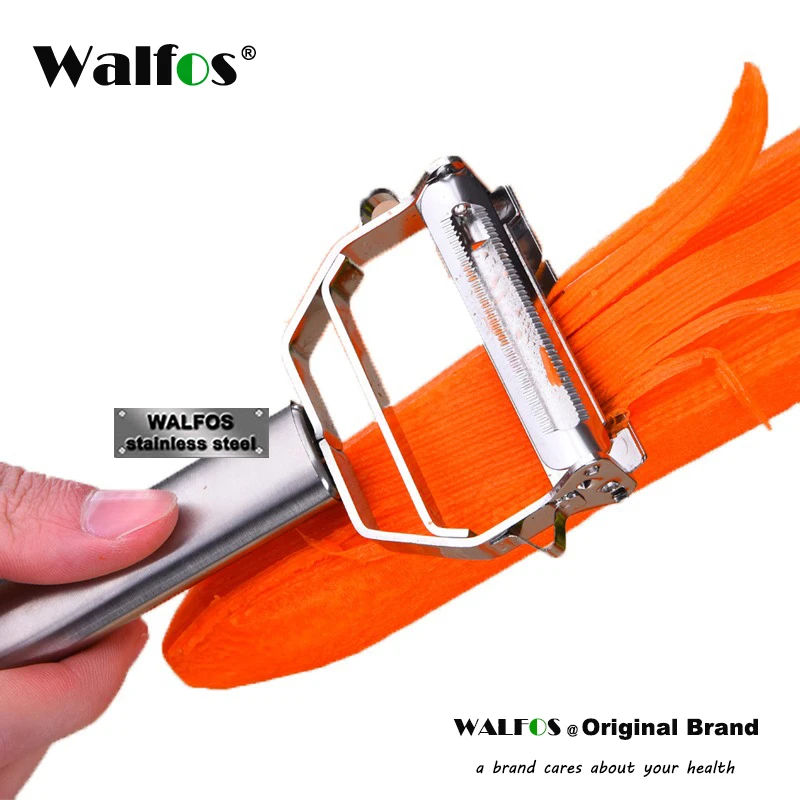 Walfos aço inoxidável multi-função descascador slicer vegetal frutas batata ralador de pepino portátil afiada acessórios de cozinha