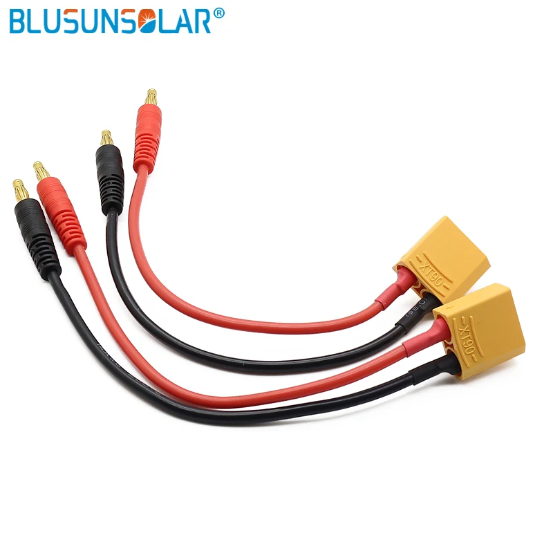 

100 pcs/lot XT60/ XT90 Connector to 4.0 Banana Plug Charge Cable 14AWG 150MM for RC Model ZD0180