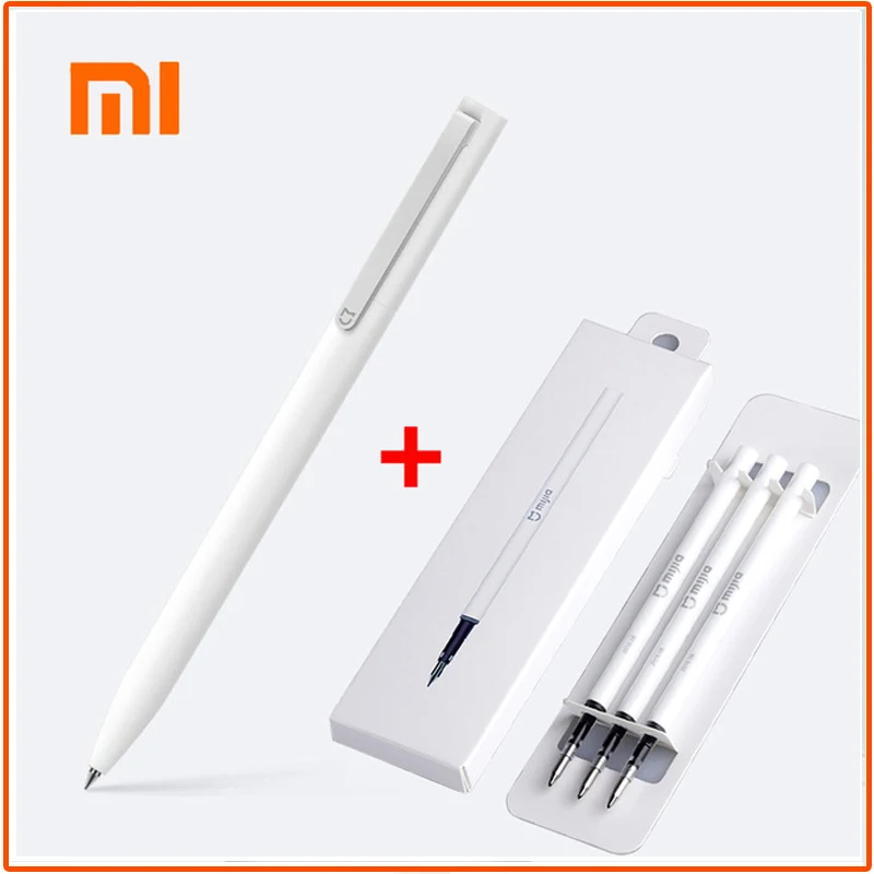 Original xiaomi mijia sinal caneta 0.5mm suíça recarga japão tinta preta assinatura canetas papelaria escola durável caneta esferográfica