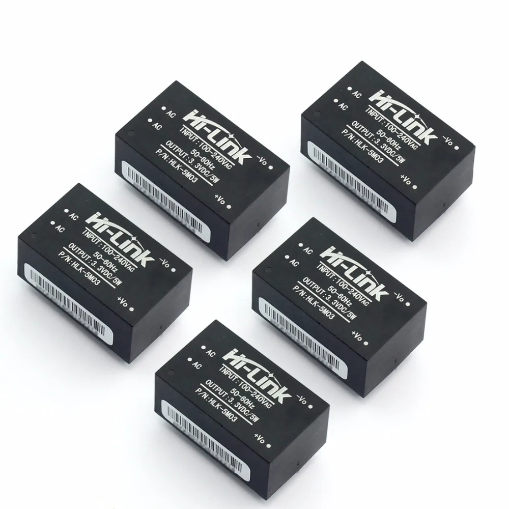 

5PCS/LOT JINYUSHI for Hi-link HLK-5M03 Low ripple power module 220V to 3.3V 5W AC-DC