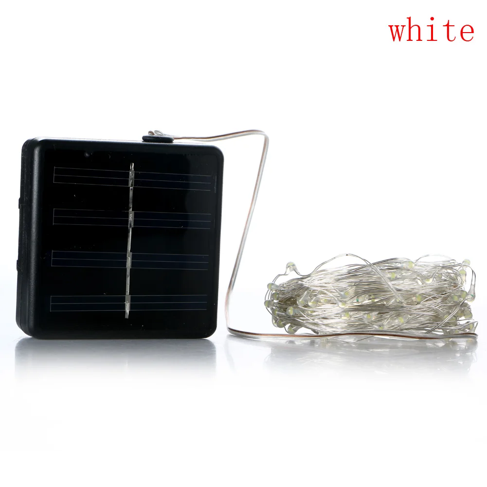 Outdoor Waterproof 100 LED 10m Solar Power String Light Copper Wire Fairy Starry lamp For Home Garden Decoration