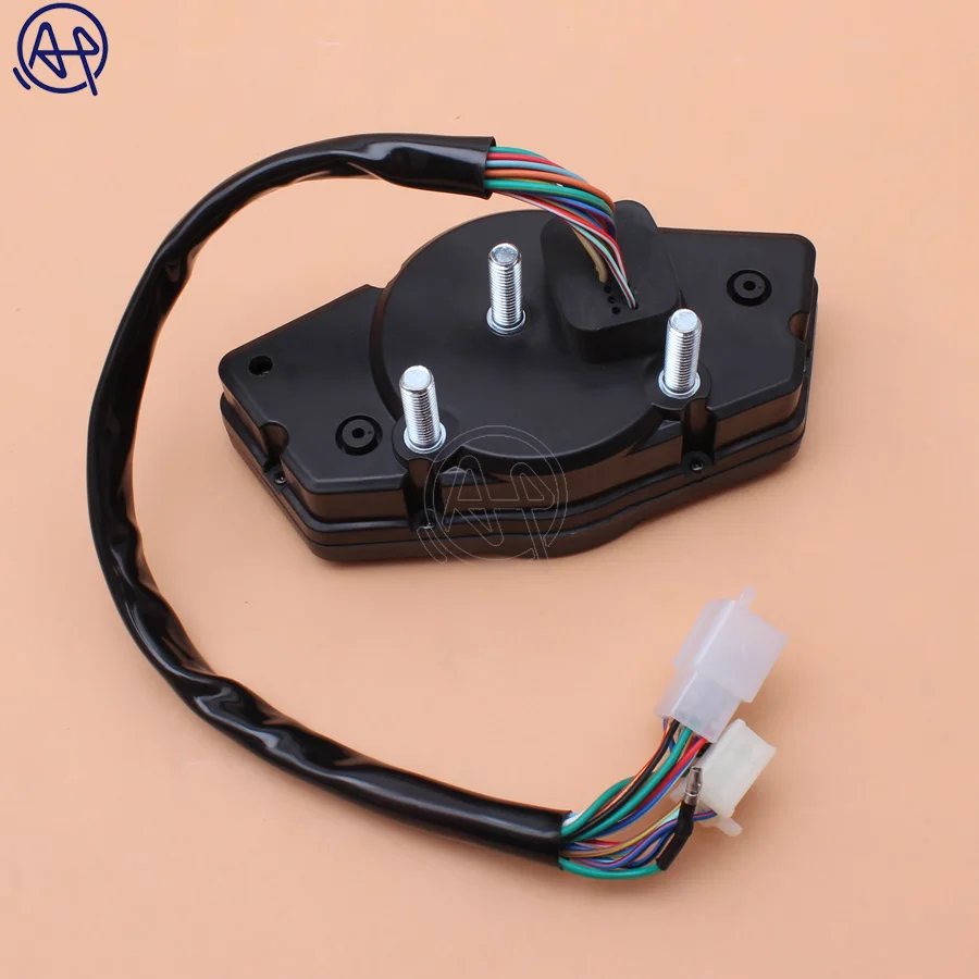 1set Black Universal Motorcycle LCD Speedometer Motorcycle Digital Odometer Speedometer Tachometer Fit For 2&4 Cylinders
