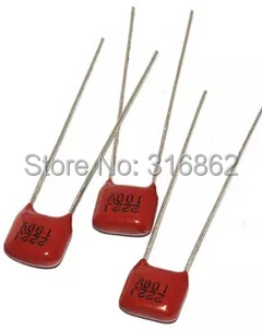 

Free shipping 50pcs/lot CBB capacito-r 100V 222 100V 2.2NF 2200PF pitch 5MM Polypropylene Film Capacitor-s