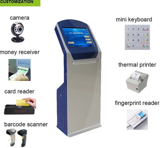 Alle In Een Self Service Betaling Terminal Atm Kiosk Met Thermische Printer