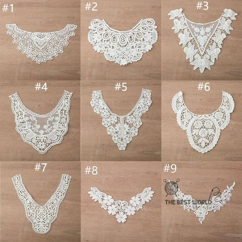 Hot sale   high-quality cotton false collar DIY craft materials white кружевной воротник africa lace fabric high quality 2024