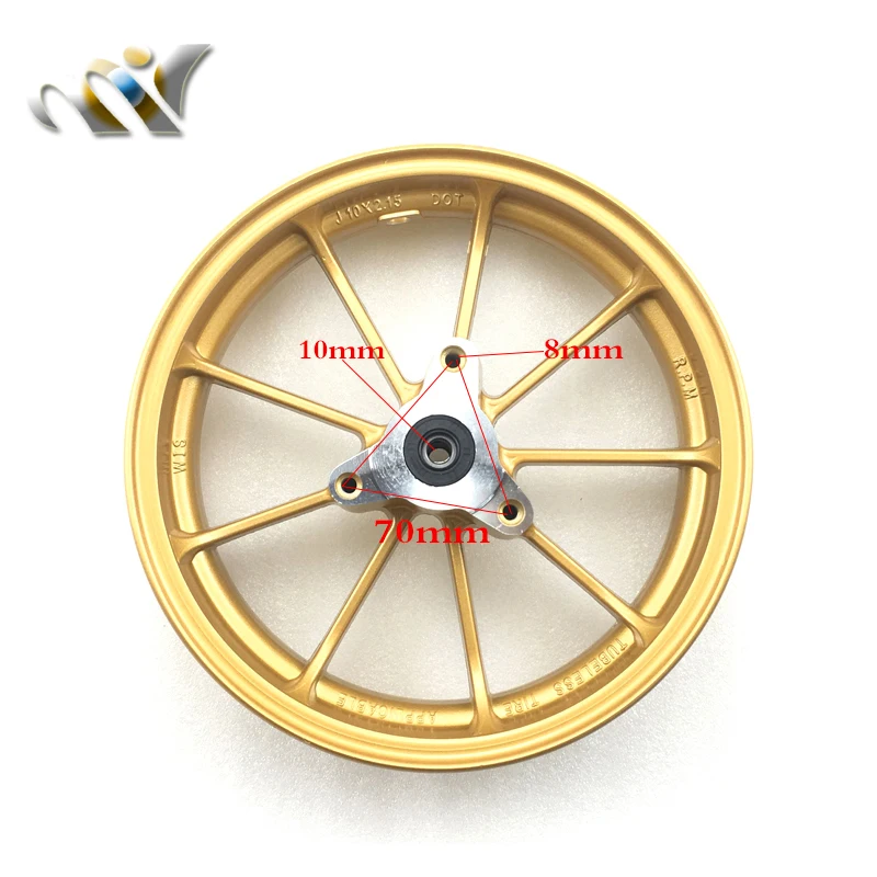 The NEW motorcycle modified wheel Disc brake for DIO AF18 AF27 AF28 Z4 ZX AF34 AF35 10-inch Aluminum Alloy front back Wheels Rim