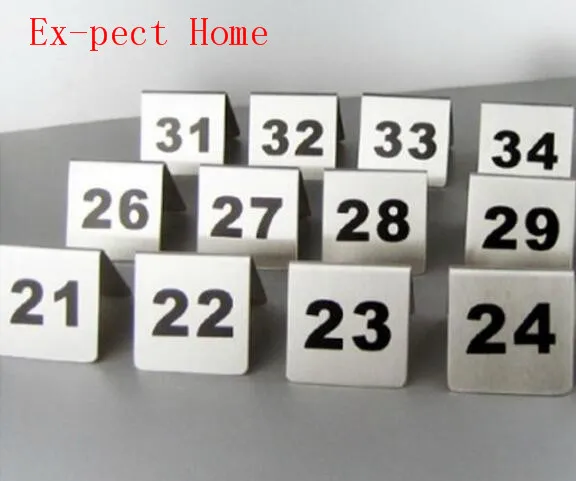 

Number 1-100 Stainless Steel Table Numbers Cards 2 Colors Small Table Sign Card Restaurant Hotel Cafe Bar Tools