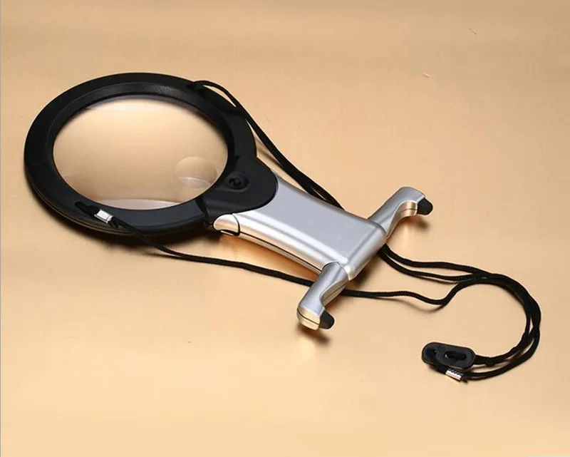 2.25X 5X LED Illuminated Reading Sewing Embroidery Magnifying Glass with Neck Strap Cross Stitching Lupa Magnifier