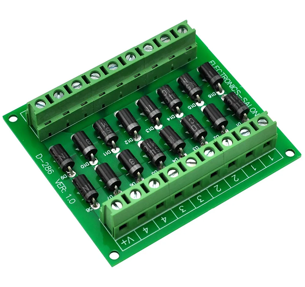 Electronics-Salon Clamp Diode Array Module Board, 16 1N5408 3A 1000V.