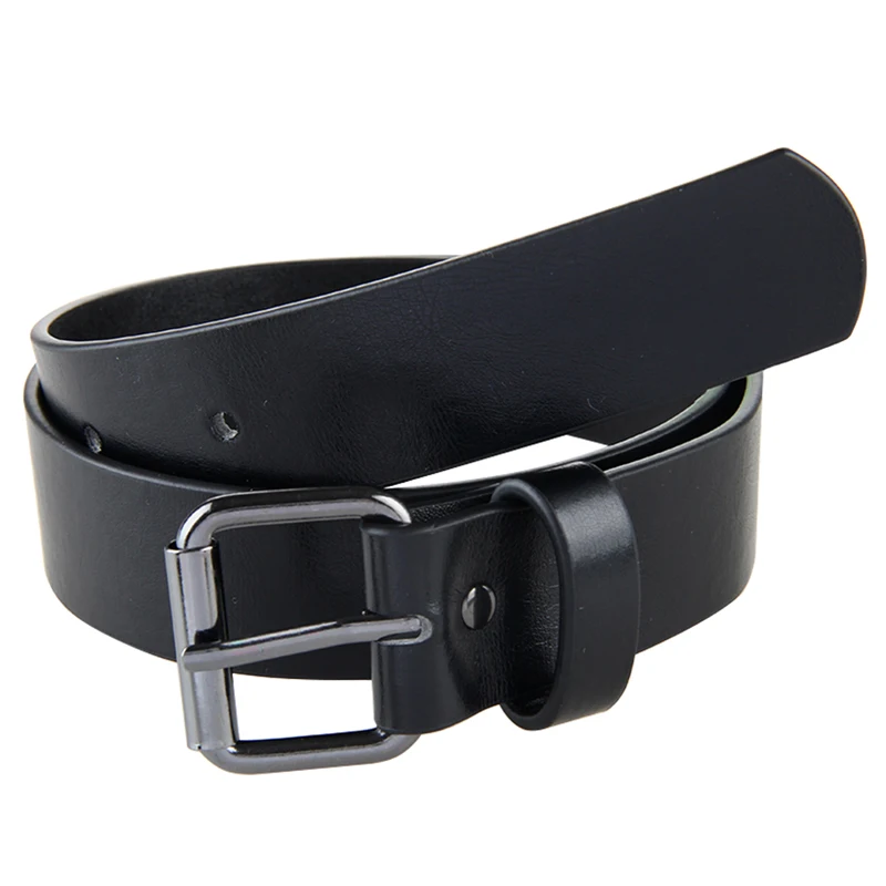 Top Quality PU Leather Belt For Students Teenagers Black Waist Belt Straps Cowboy Belt Designers Kids Belt Boys Children Teens