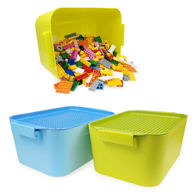 500PCS+ Storage Box Grain Accept Box Spelling Insert Assembling Size Plastic Building Blocks Bucket Toy Compatible